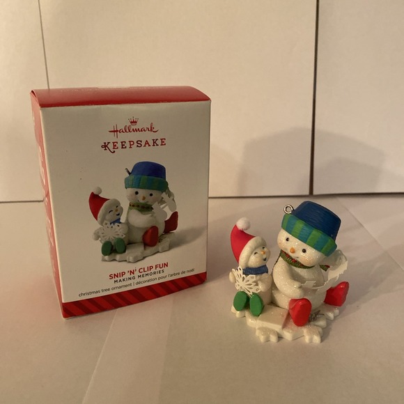 Hallmark Other - Christmas Hallmark Keepsake Snip N Clip Fun Making Memories Snowmen Baby 2014